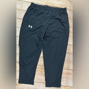 Men’s Under Armour UA Sportstyle Woven Black Track Pants 1320122 Size 2XL